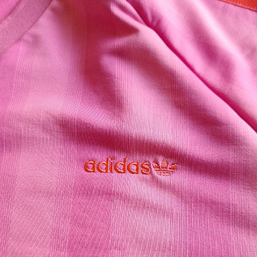 adidas Bright Pink Short-Sleeve Womens Tee - Picture 2 of 3